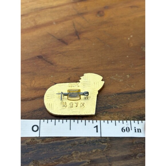 Vintage Gold Tone 1980 Olympics Badge Soviet Union Moscow Russia USSR Historic - Picture 8 of 8